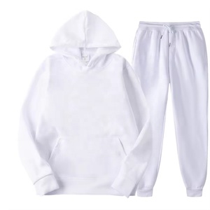 Conjunto de Sudadera con Capucha y Pantalones Deportivos de Primera Calidad para Hombre, con Logotipo Personalizado, Traje Deportivo Liso para Hombre y Mujer - Product Image 1