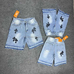 Service OEM en gros Shorts décontractés pour hommes à taille mi-haute 100% coton Couleur unie Broderie Séchage rapide Du Pakistan - Product Image 1