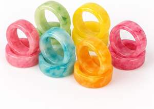 Anillos para Servilletas o Decoración para Fiestas, Mesa de Comedor, Uso Diario, Reuniones Familiares - Una Gran Decoración para la Mesa (Multicolor, Paquete de - Product Image 2