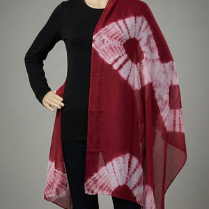 Écharpe Tie-Dye AHE Zubda en Viscose Légère pour Femme, Hijab Durable Couleur Unie Moyenne avec Dentelle et Pompons pour l'Hiver – Vente en Gros - Product Image 1