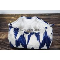 Trousse de Toilette de Voyage Zippée en Coton Durable à Motif Pompon, Écologique et Réutilisable, Grande Taille pour Rangement de Maquillage