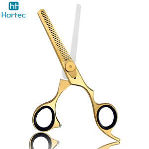 Service OEM ODM, vente en gros de ciseaux à cheveux de 6,0 pouces, ciseaux de barbier, couleur dorée personnalisée, outils de coiffure pour salon - Product Image 2