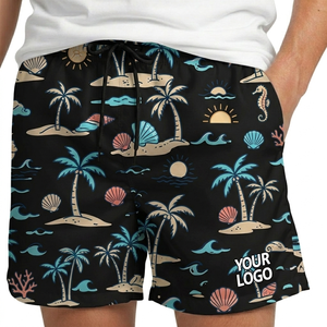 กางเกงขาสั้นชายหาดลำลองสำหรับผู้ชาย ดีไซน์ใหม่ปี 2025 สำหรับว่ายน้ำ เล่นเซิร์ฟ พิมพ์ลายดิจิทัล พร้อมคุณสมบัติกันน้ำและแห้งเร็ว - Product Image 2