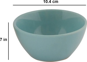 Sky Blue Minimalist Ceramic Bowl Smooth <b>Matte</b> Surface Modern Deep Shape Durable Construction Ideal for Contemporary <b>Table</b> Decor - Product Image 3