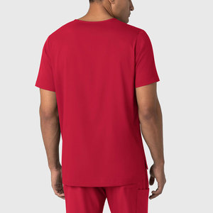 V Neck Solid Color Medical Uniform Set For Men Pet Hospital Nurse <b>Scrubs</b> Surgical Short Sleeve Dental <b>Scrub</b> <b>Top</b> For Sale - Product Image 2