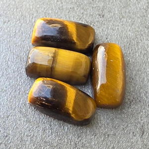 Natural Tiger Eye Cabochon Big Rectangle <b>Cushion</b> Shape Flat <b>Back</b> Calibrated Gemstone - Product Image 3