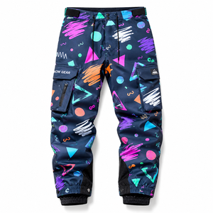 Pantalones de Snowboard Ligeros Personalizados para Hombre, Transpirables, Impermeables, Resistentes al Viento, Aislantes, con Bolsillos Tipo Cargo, Estampado por Transferencia de Calor, para Exteriores - Product Image 1