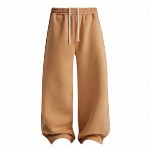 Pantalones Deportivos de Invierno de Pierna Ancha, Corte Holgado, 100% Algodón, Tejido Grueso, Personalizados, Unisex, con Cordón Ajustable, Estilo Jogger - Product Image 1