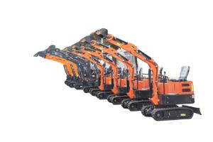 เครื่องขุดไฮดรอลิกขนาดเล็ก800กก. 1000กก. 2000กก. พร้อม CE และ EPA พร้อมตัวถังพับเก็บได้และบูมด้านข้าง - Product Image 6