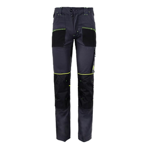 <b>Black</b> Breathable Anti-static Cotton Workwear Set Jacket Cargo <b>Pants</b> Overalls Multiple Pockets Reflective Stitching Unisex All - Product Image 2