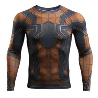 Maillot de compression Rash Guard pour hommes MMA BJJ respirant UPF50+ anti-humidité pour l'entraînement de grappling estival, lavé, écologique, fabriqué aux États-Unis