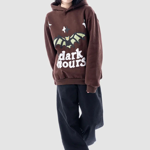 Sweat-shirt à capuche oversize en molleton de coton et polyester de haute qualité pour femmes, impression 3D personnalisée, vêtements d'hiver - Product Image 5