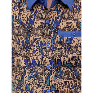 Camisa de Alta Calidad para Niños en Azul con Mangas Largas y Estampado de Elefantes, Tela de Poliéster Informal para Niños de 6 Años o Menos - Product Image 6