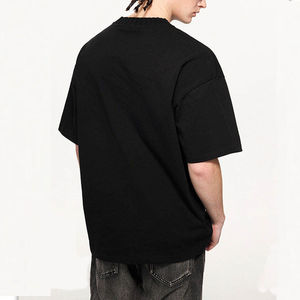 Camiseta de Hombre Tallas Grandes, Alta Calidad, 100% Algodón, Estilo Urbano, Cuello Simulado Personalizado, Peso Pesado, Ajuste Holgado, Camiseta Masculina 2026 - Product Image 5