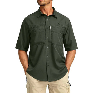 Camisa de Pesca Impermeable para Hombre, Protección Solar Anti UV UPF 50+, Secado Rápido, Spandex/Poliéster, Manga Larga, con Botones - Product Image 6