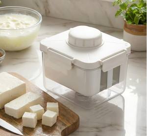 Presse à fromage manuelle en plastique avec filtre, boîte à yaourt, presse à tofu, récipient sans BPA, portable, compatible lave-vaisselle, outil de cuisine - Product Image 6
