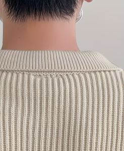 Men's Knitted Turtleneck Solid Color Long Sleeve Zipper Closure Winter Wear Polyester/Cotton Regular Sleeve - Product Image 6