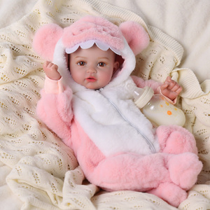 Poupée réaliste pour bébé fille <span class=keywords><strong>Lia</strong></span> de 20 pouces, corps en vinyle et tissu, costume de requin rose, poupée nouveau-né, fabricant sur mesure - Product Image 1