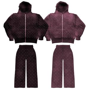 Men's <b>Hooded</b> Sweatshirt Set Solid Green Fleece Casual Winter Breathable Knitted Jogging Pants Full <b>Zip</b> Hoodie Long Sleeve new - Product Image 3