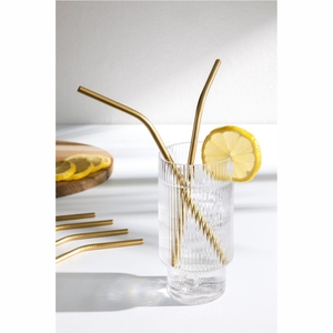 Bulk 100% Pure Copper <b>Straws</b> Reusable <b>Metal</b> Drinking <b>Straw</b> Set Bent & Straight Cocktail <b>Straws</b> for Bar Hotel Restaurant Supply - Product Image 2