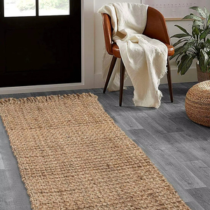 Tapis de salon modernes en mélange de jute, 100% jute et coton, tissés à la main, en vente - Product Image 5