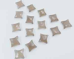 Cuentas de Piedra Lunar Gris en Forma de Estrella Ninja, Gemas Talladas Sueltas para Joyería, Proveedor Mayorista - Product Image 5