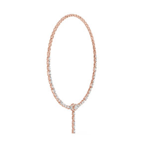 Collier de mariage en or blanc 14 carats avec diamants de laboratoire ovales/emarquises/en forme de poire |   Nouveau diamant cultivé - Product Image 6