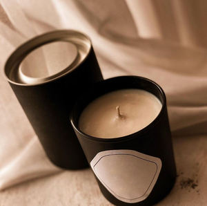 Pot de bougie en verre noir avec logo personnalisé pot en verre de haute qualité pour bougies parfumées décoration de mariage fabrication indienne - Product Image 5