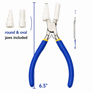 Interchangeable Nylon Jaw Pliers Jewelry Tool Multi Size Round Oval Tips <b>Wire</b> Forming Shaping DIY <b>Craft</b> Tools - Product Image 3