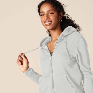 Sudadera con Capucha de Algodón para Mujer, con Logotipo Personalizado, Cierre Extra Grande y Bolsillos, Impresión en Serigrafía - Product Image 2