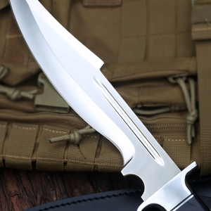 Couteau Bowie industriel LEGACY fait main en acier à haute teneur en carbone, pointe tombante, manche en bois pleine longueur, fabricant OEM ODM - Product Image 3
