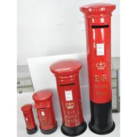Boîte aux lettres décorative cylindrique haute à poser au sol, style Londres, pour la réception du courrier, designs personnalisables et durables