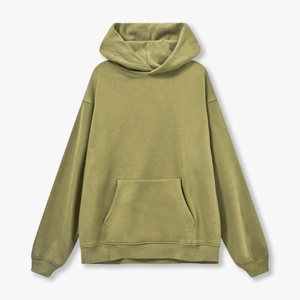 เสื้อฮู้ดผู้ชายลำลองแบบสวมหัว ผ้าฟลีซคอตตอน 100% สำหรับฤดูหนาว ทรงโอเวอร์ไซส์ ปักโลโก้ตามแบบที่กำหนด - Product Image 1