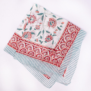 Cotton Floral Pattern <b>Square</b> Bandana <b>Scarf</b> Casual Spring Summer Accessory Skin-Friendly Multifunctional Headwear - Product Image 6
