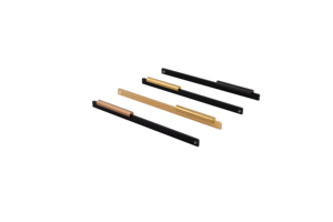 Aluminum Long <b>Cabinet</b> Handle Ostrich Dual Tone Bar Pull Silk Black Silk <b>Gold</b> PVD <b>Gold</b> Rose <b>Gold</b> Wardrobe Door Handle - Product Image 2