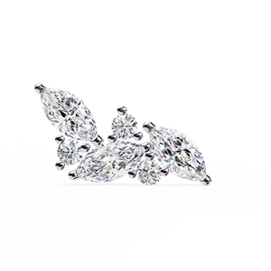 Pendientes de Diamantes Cultivados en Laboratorio con Corte Marquesa y Redondo Únicos, Oro de 14K, Certificados por IGI, para Regalo, Fiesta y Aniversario - Product Image 5