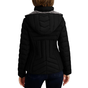 Women’s Winter <b>Quilted</b> Puffer <b>Jacket</b> with Hood – Lightweight Warm Zip-Up Coat - Product Image 3