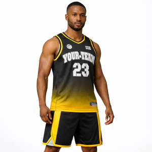 Ensemble d'uniformes de basketball personnalisés professionnels pour hommes, maillot et short de sublimation haut de gamme avec tissu respirant - Product Image 5