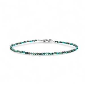 Natural Green African Turquoise Beaded <b>Bracelet</b> Garnet Micro Faceted Round Gemstone <b>Bracelet</b> For Women Healing Crystal Jewelry - Product Image 3