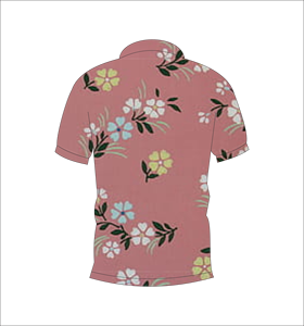 Camisa polo con estampado floral rosa para hombre, camisa informal de manga corta a la moda de verano - Product Image 5