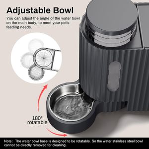 Automatic <b>Cat</b> Food Dispenser: Automatic <b>Cat</b> <b>Feeder</b>- 4L Timed Pet <b>Feeder</b> 1-6 Meals Portion Control for <b>Cat</b> & Small Dog - Product Image 2