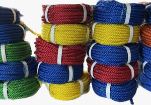 200 Yard Bleu Haute Résistance 3 Brins Torsadé HDPE Corde Ficelle 1-3mm 24mm Flexible Emballage Corde Nylon Corde 4mm-8mm Tailles - Product Image 6