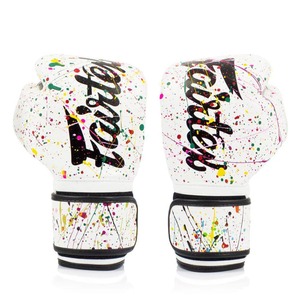 Fairtex Style White Colorful Printed Boxing <b>Gloves</b> Premium Training <b>Gloves</b> for Muay Thai MMA Kickboxing and Sparring - Product Image 1