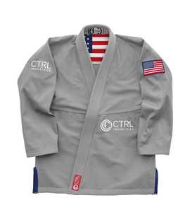 Kimono de Jiu-Jitsu Brasileño Verde de CTRL Industries, Uniforme con Logotipo Bordado, Bandera de Hawái, Unisex para Adultos, 100% Algodón - Product Image 3