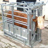 Balance équipement de ferme de bétail bétail lourd mécanique portable serrure de tête de bétail écraser squeez clôture de corral de bétail