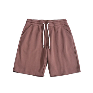 Pantalones Cortos Bermuda de Algodón Rojo Sólido para Hombre, Cintura Media, con Cordón, Estilo Casual, Tejidos y Transpirables - Product Image 3