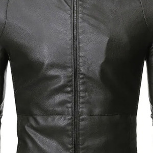 <b>Leather</b> <b>Jacket</b> Premium Faux <b>Leather</b> Zip Front <b>Jacket</b> Modern Streetwear OEM Manufacturer Direct Factory Production - Product Image 5