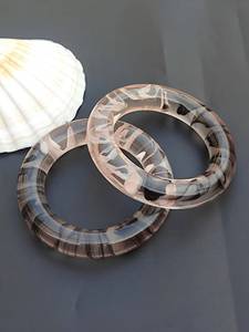 Handmade Epoxy Resin Bangles Set Round Shape Circular Pattern Glossy Finish Casting Technique Home Decoration <b>Craft</b> - Product Image 5