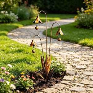 Piquet de jardin en bois avec étiquette pour plantes 'Dill With It', style simple, décoration extérieure - Product Image 5