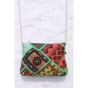 High Quality Hand Embroidery Banjara Handbags Casual Fashion Open Closure <b>Chains</b> Patchwork <b>Mirror</b> Work Clutch Purse - Product Image 5